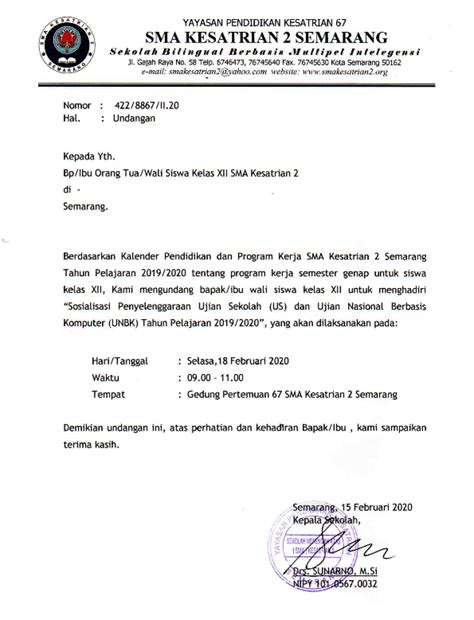 Pelajari 5 Contoh Surat Undangan Sosialisasi Covid Surat Dinas Yang