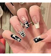 Amazon Mervf Coffin Press On Nails Extra Long Nude Fake Nails Glitter Ballerina Acrylic