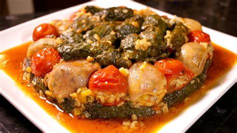 How To Make Vegetarian Spinach Dolma Assyrian Food Youtube