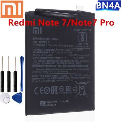 Bater A De Tel Fono Original BN4A 100 MAh Para Redmi Note 7 Note 7 Pro