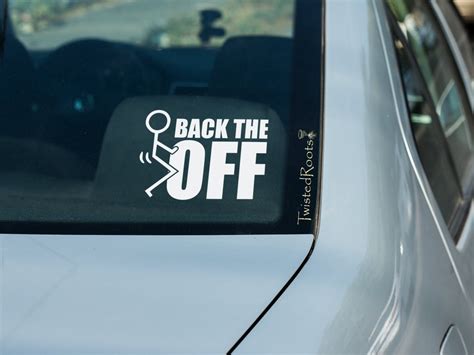 Back The Fuck Off Decal Laptop Decal Bumper Sticker Etsy
