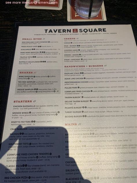 Online Menu of Tavern in the Square Restaurant, Wrentham, Massachusetts ...