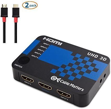 Amazon Cable Matters 5 Port HDMI Switch Supporting 4K Resolution With