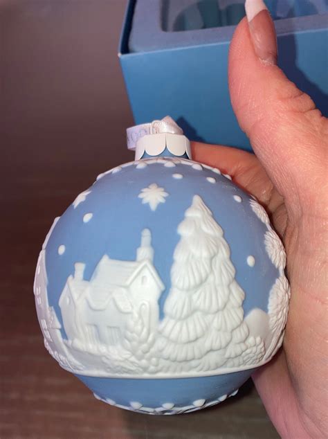 Wedgewood Ornament Ball Wedgewood Blue White Ornament Etsy