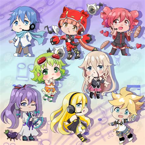 Vocaloid Hatsune Miku Pack 001 Chibis By Hartart2020 On Deviantart