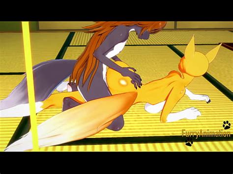 Digimon Hentai Taomon Gray Fox Handjob Boobjob Mamada Y Follada Yiff Manga Anime