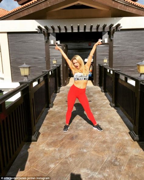 Ola Jordan Shows Off Physique In A Skimpy Red Bikini With Husband James Daily Mail Online