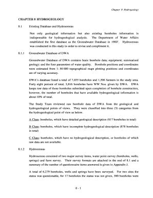 Fillable Online Open Jicareport Jica Go Chapter 8 Hydrogeology Fax