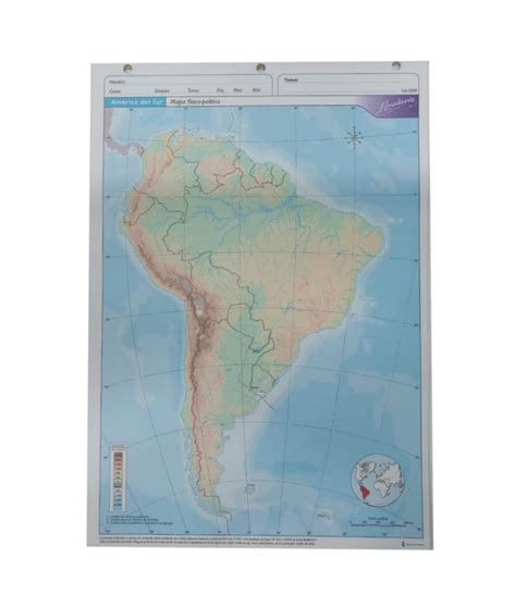 Mapa Escolar N America Del Sur Fisico Politico Rivadavia Sdbe