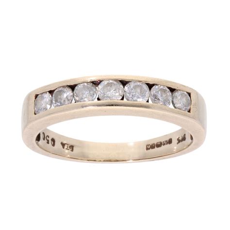 9ct Yellow Gold Diamond Half Eternity Ring Ramsdens Jewellery