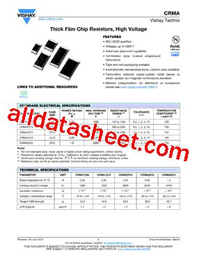 Crma V Datasheet Pdf Vishay Siliconix