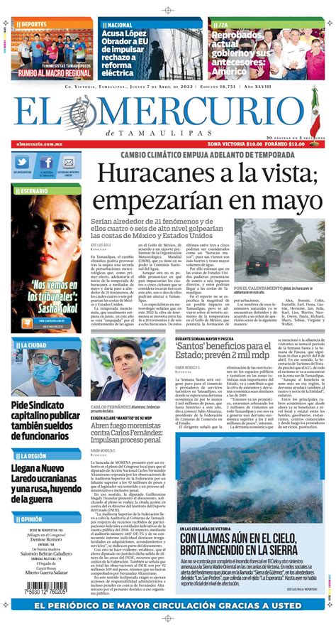 El Mercurio De Tamaulipas 7 De Abril De 2022 By El Mercurio De Tamaulipas Online Issuu