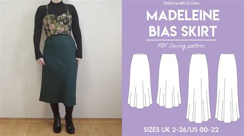 43 Bias Cut A Line Midi Skirt Sewing Pattern RiverTayla