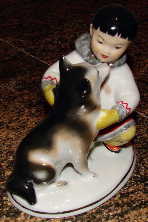 Чукча с собакой (ЛФЗ) - Статуэтка - RIBSE