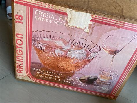 Crystal Punch Bowl Set Everything Else Others On Carousell