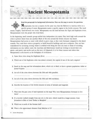 Mesopotamia Booklet Pdf Worksheets Library