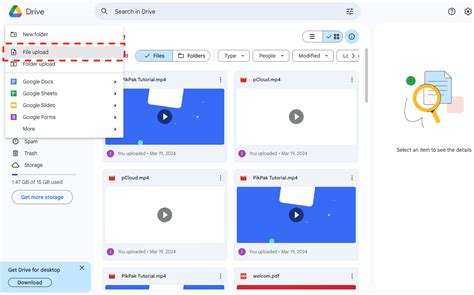 how to transfer files to google drive