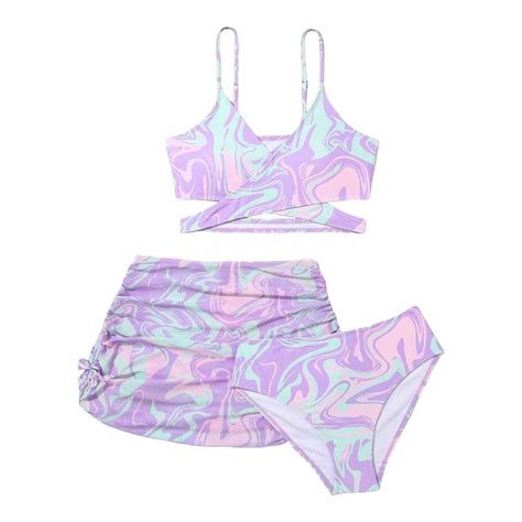 Gibobby Girls Swimsuit Piece Bathing Suits For Girls Criss Cross Color Block Bikini Set With