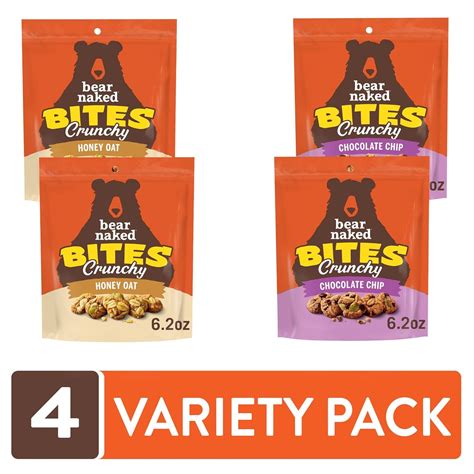 Buy Bear Naked Crunchy Granola Bites Vegetarian Breakfast Snacks Variety Pack Bags