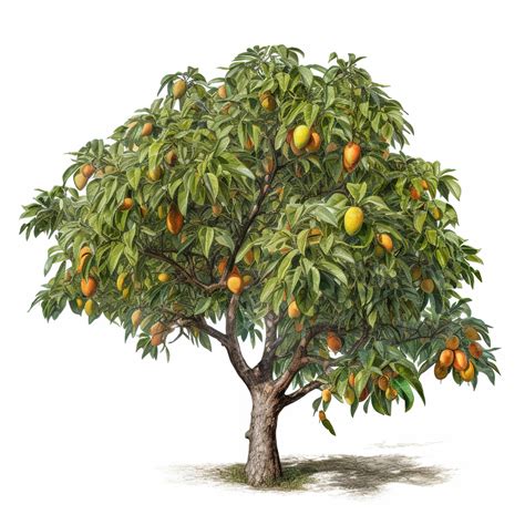 premium photo  drawing   mango tree   word mango
