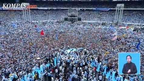 Ratusan Ribu Pendukung Hadiri Kampanye Akbar Prabowo Gibran Stadion