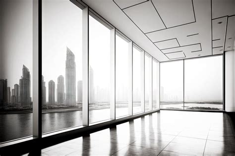 premium photo empty interior  unfurnished office  panoramic