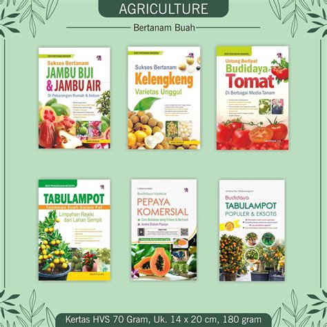 Jual BUKU PERTANIAN BERTANAM JAMBU AIR KELENGKENG TOMAT TABULAMPOT