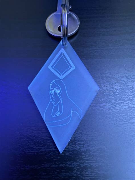 Blue Diamond Keychain Unique Items Products Etsy Blue Diamond