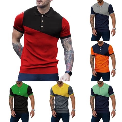 2023 Verão Pendure Camisa POLO fivela de lapela masculina Camisa