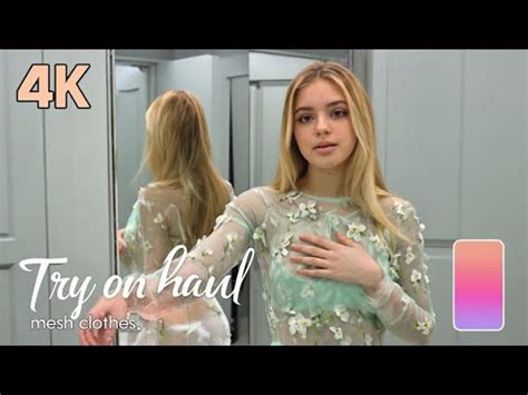 4K Shein Transparent Mesh Lingerie Fashion Try On Haul Micro Bikini