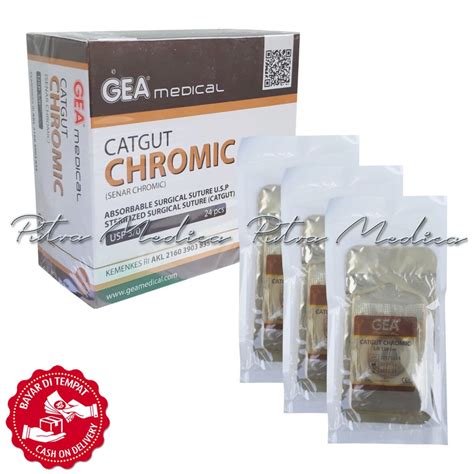 Gea Heacting Catgut Chromic Box Benang Senar Jahit Bedah Medis