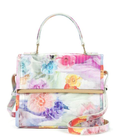 Ted Baker Davena Floral Printed Cross Body Bag In White Green Lyst