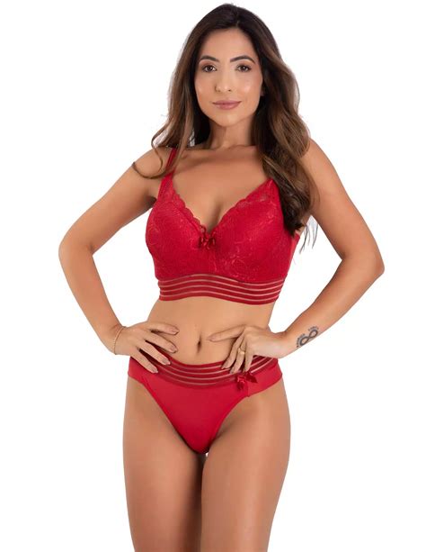Conjunto Lingerie Cropped Sensual Luxo TJ Vip