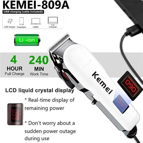 Kemei Cukur Rambut Professional Barber Hair Clipper Trimmer Km A