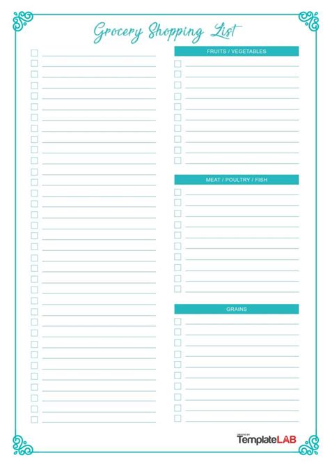 24 Printable Grocery List Templates (+Shopping Lists)