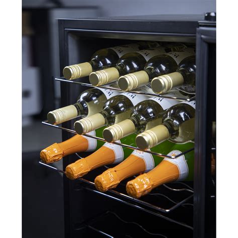 28 Bottle Wine Fridge With Touch Screen Controls And Led Light Dh10 Baridi