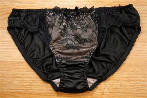 Vintage Japanese Nylon Shiny Slippery Pretty Cute Black Bikini Panty Small Picclick Ca