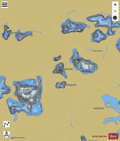 Mosquito Lake Depth Map