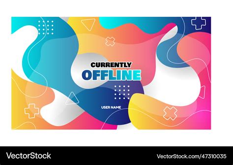 Colorful offline banner design for streamers Vector Image