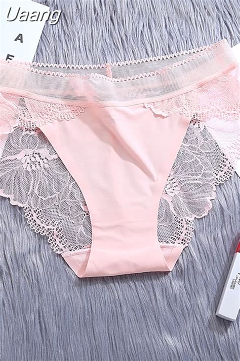 Uaang Women S Panties Seamless Lingerie Transparent Lace Bikini Briefs