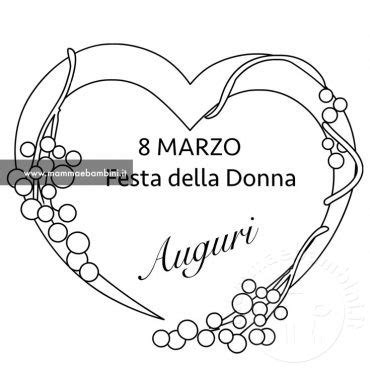 Cuore Da Colorare Per Festa Delle Donne Mamma E Bambini