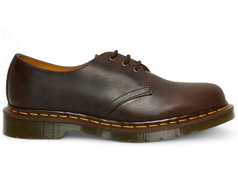 dr martens  crazy horse leather oxford brown mens