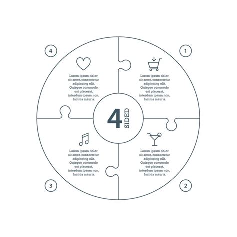 Cuadro Infogr Fico De Presentaci N De Rompecabezas De L Nea Plana