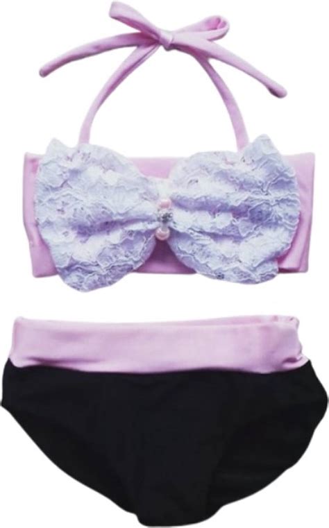 Maat Bikini Zwemkleding Roze Zwart Badkleding Baby En Kind Zwem Kleding Bol