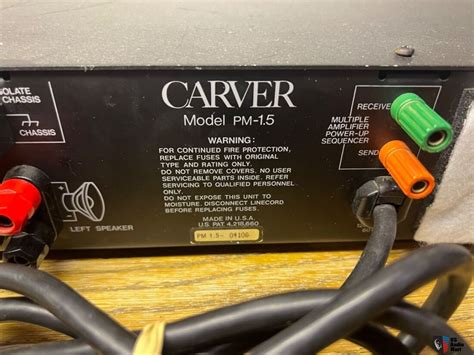 Carver Pm 15 High Headroom Magnetic Field Power Amplifier And Carver C 1