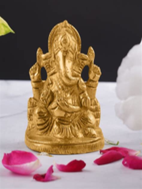 Buy Ecofynd Gold Toned Textured Lord Ganesha Idol Showpiece