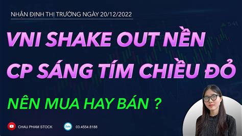 NHẬN ĐỊNH THỊ TRƯỜNG NGÀY 20 12 2022 VNI Shake Out Nền CP Sáng Tím