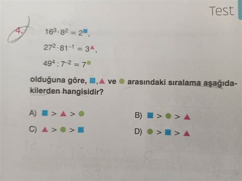 Matematik sorusu üslü ifadeler Sorumatik