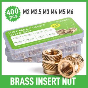 Jual M2 M2 5 M3 M4 M5 M6 Brass Hot Melt Inset Nuts Assortment Kit Thread Jakarta Barat