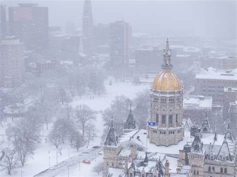 What were Connecticut's snow totals for the latest winter storm?